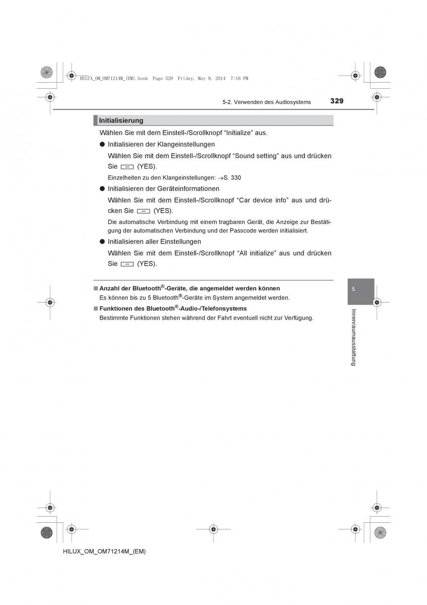 Toyota Hilux VII 7 Handbuch / page 329