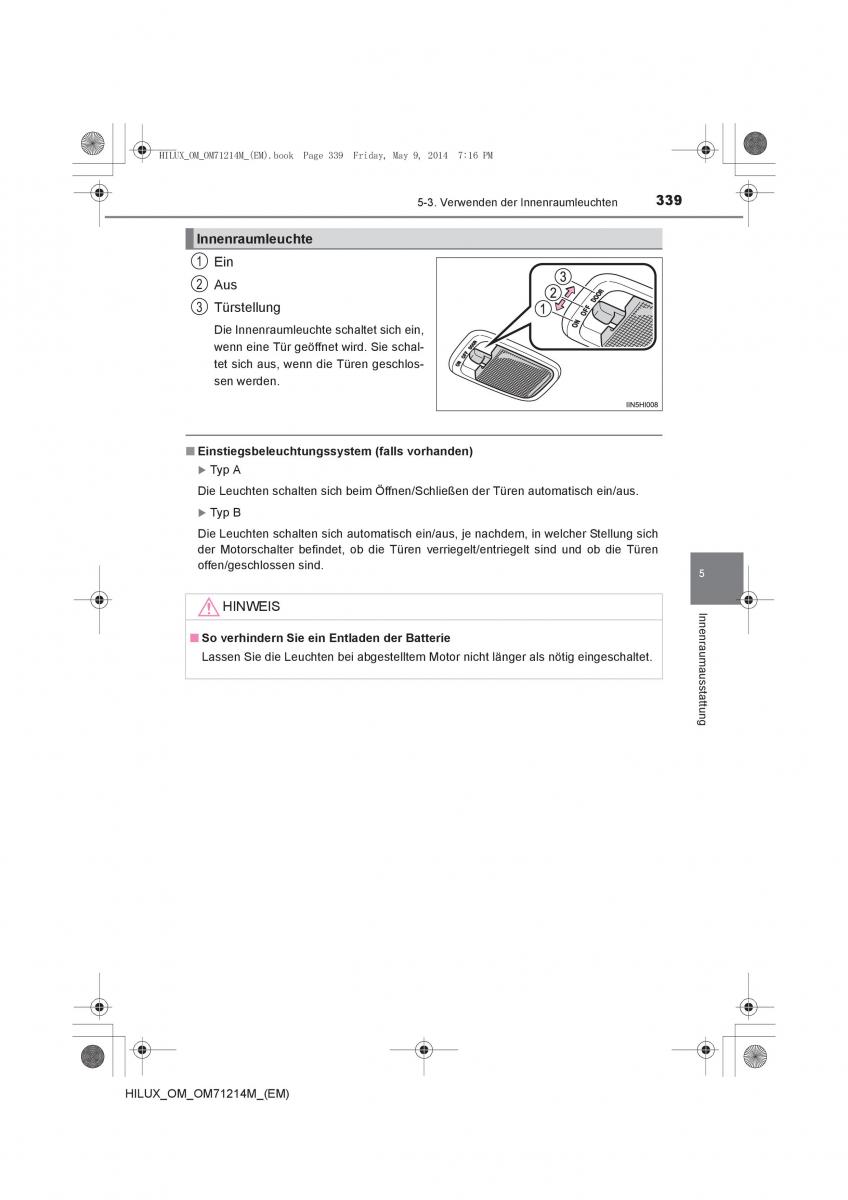 Toyota Hilux VII 7 Handbuch / page 339