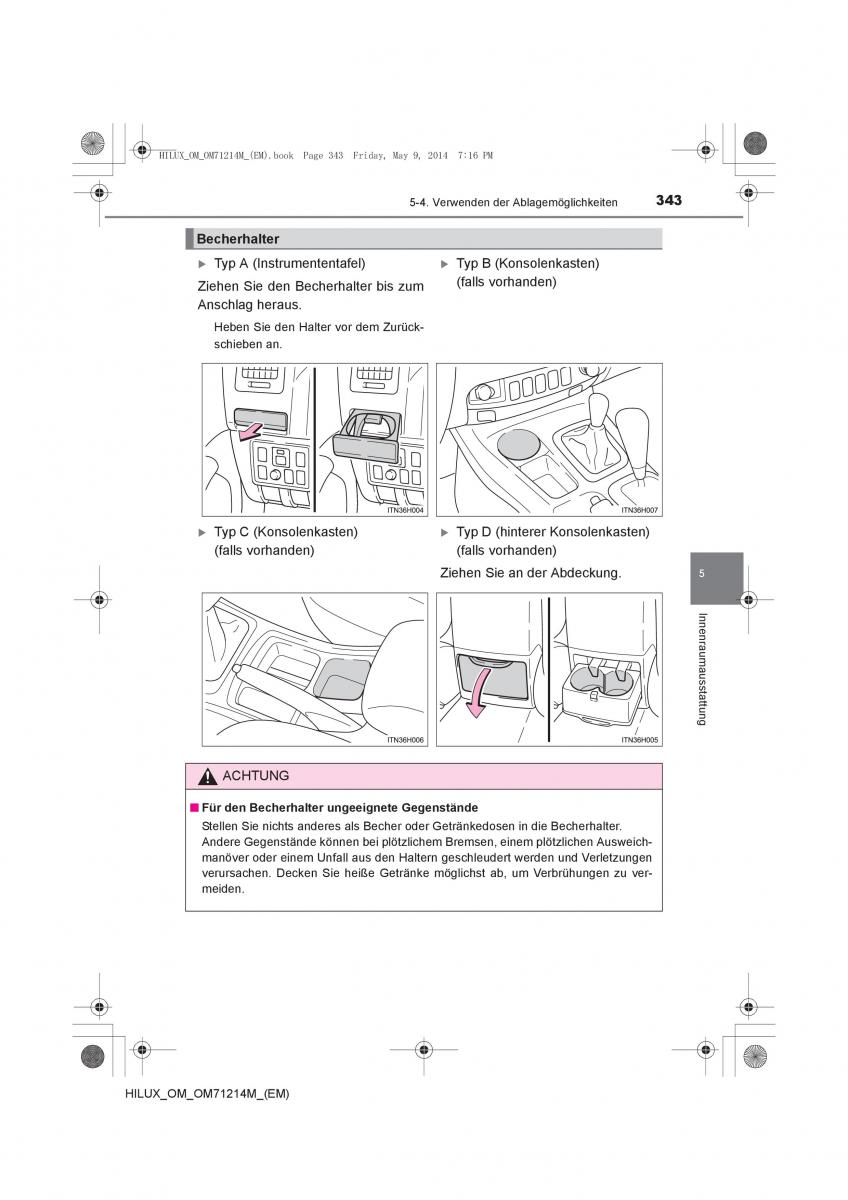 Toyota Hilux VII 7 Handbuch / page 343