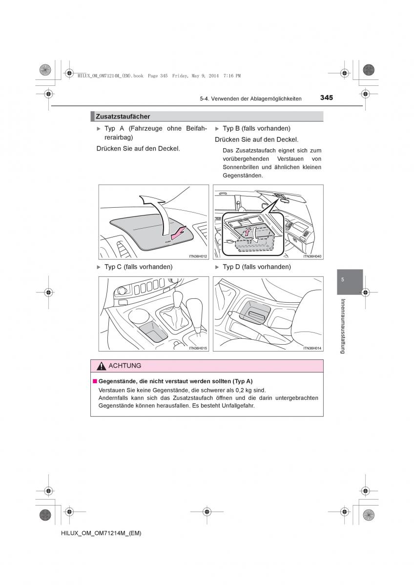 Toyota Hilux VII 7 Handbuch / page 345