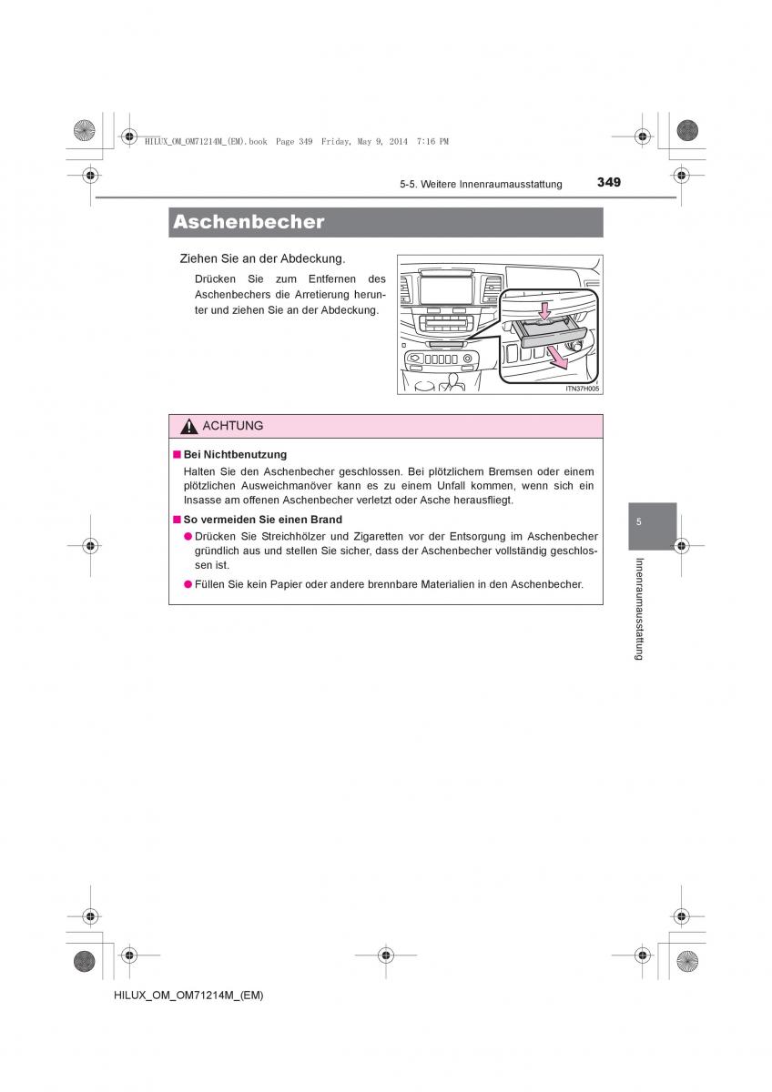 Toyota Hilux VII 7 Handbuch / page 349