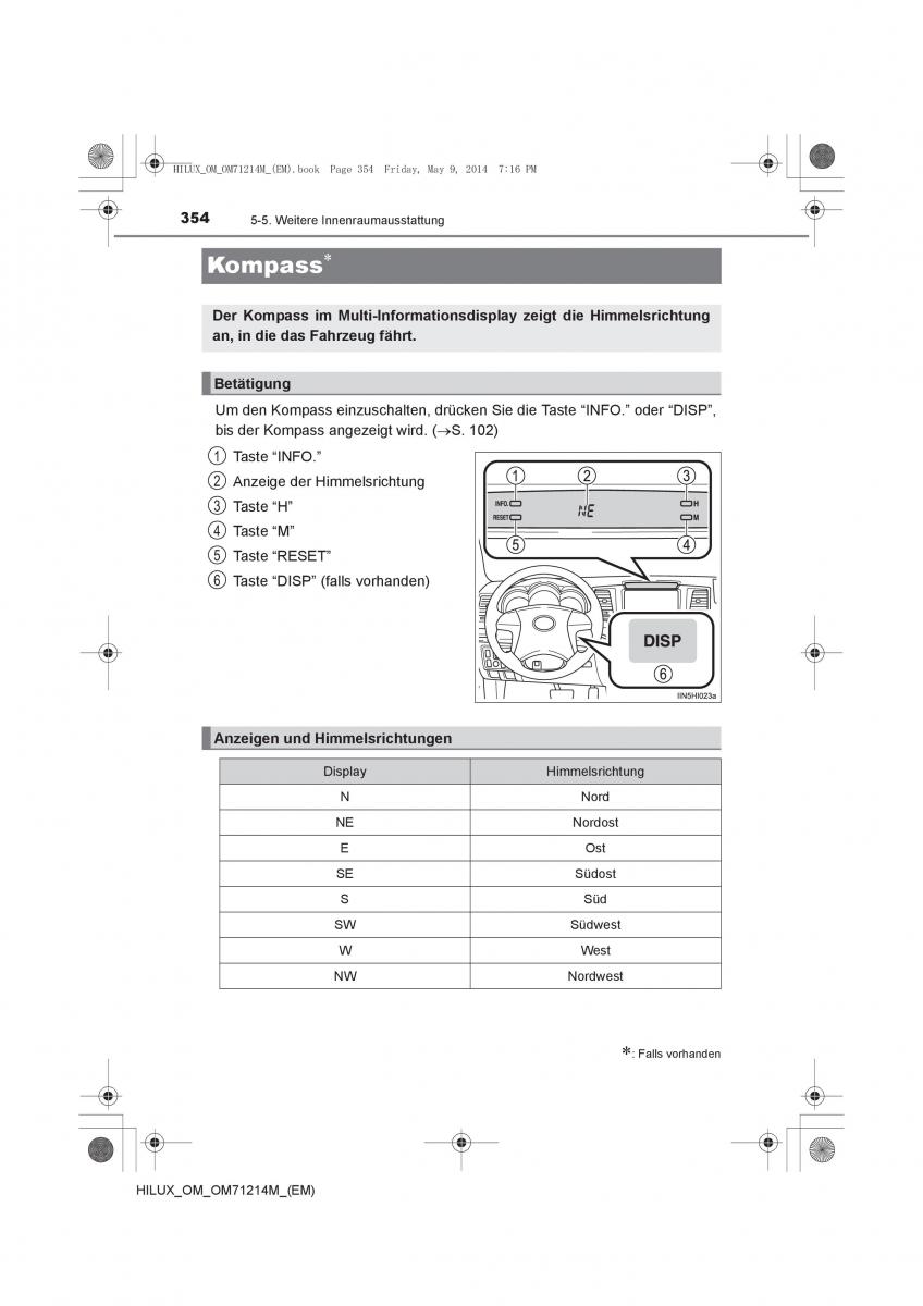 Toyota Hilux VII 7 Handbuch / page 354