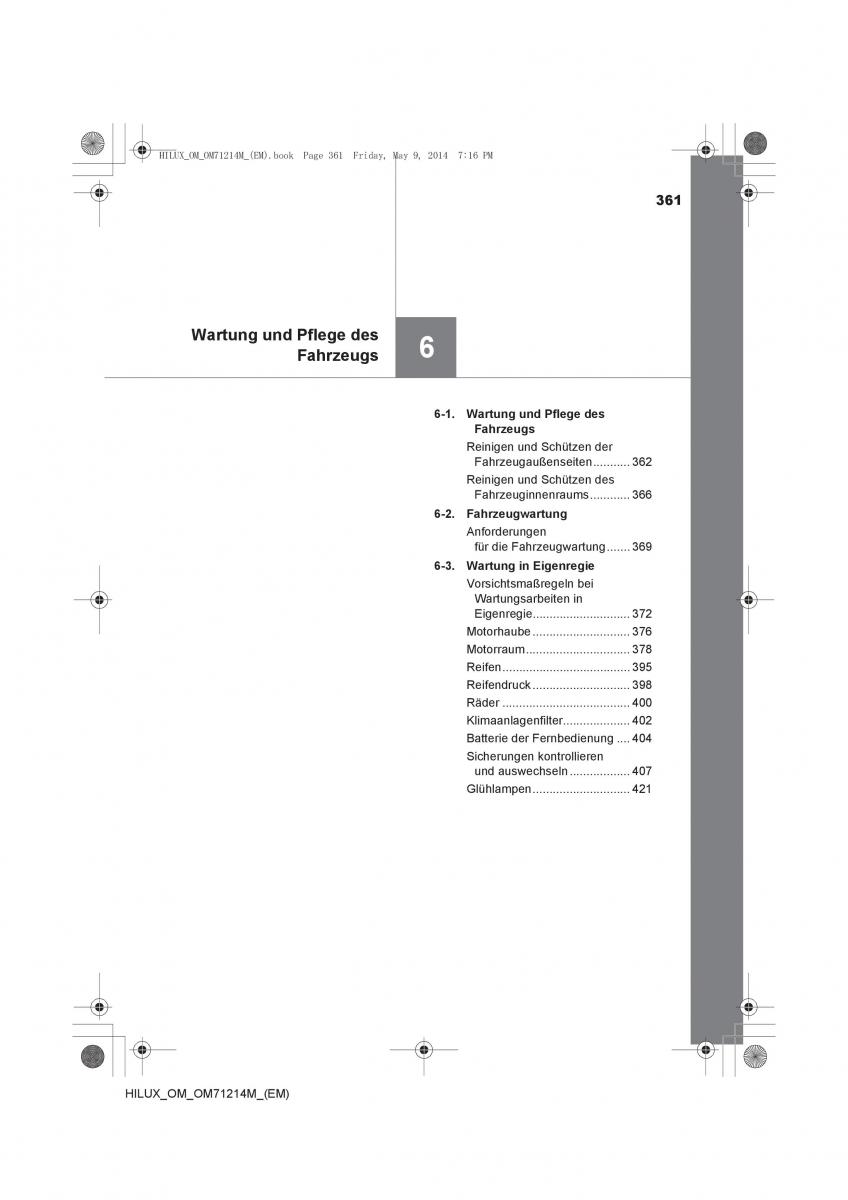 Toyota Hilux VII 7 Handbuch / page 361