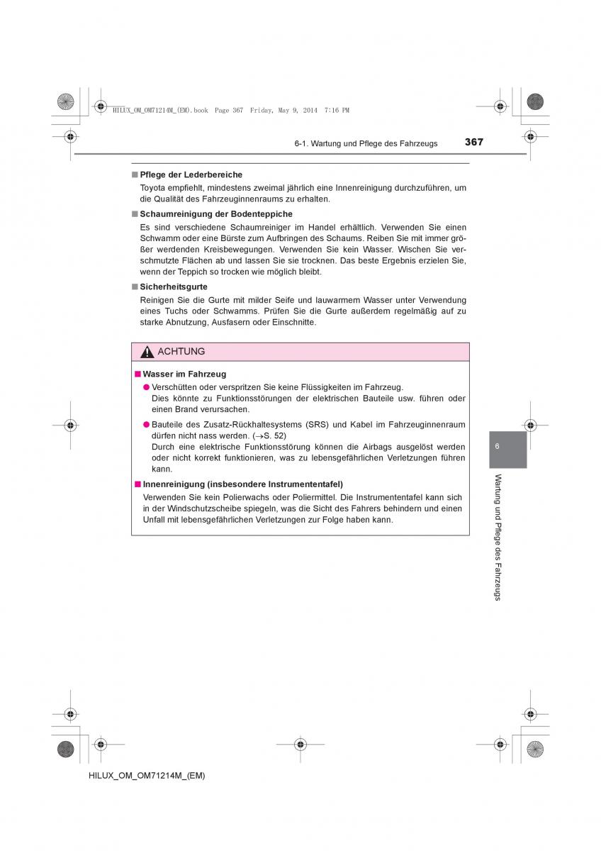 Toyota Hilux VII 7 Handbuch / page 367