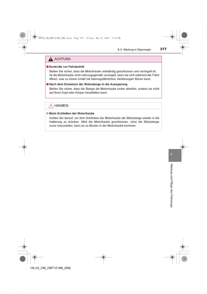 Toyota Hilux VII 7 Handbuch / page 377