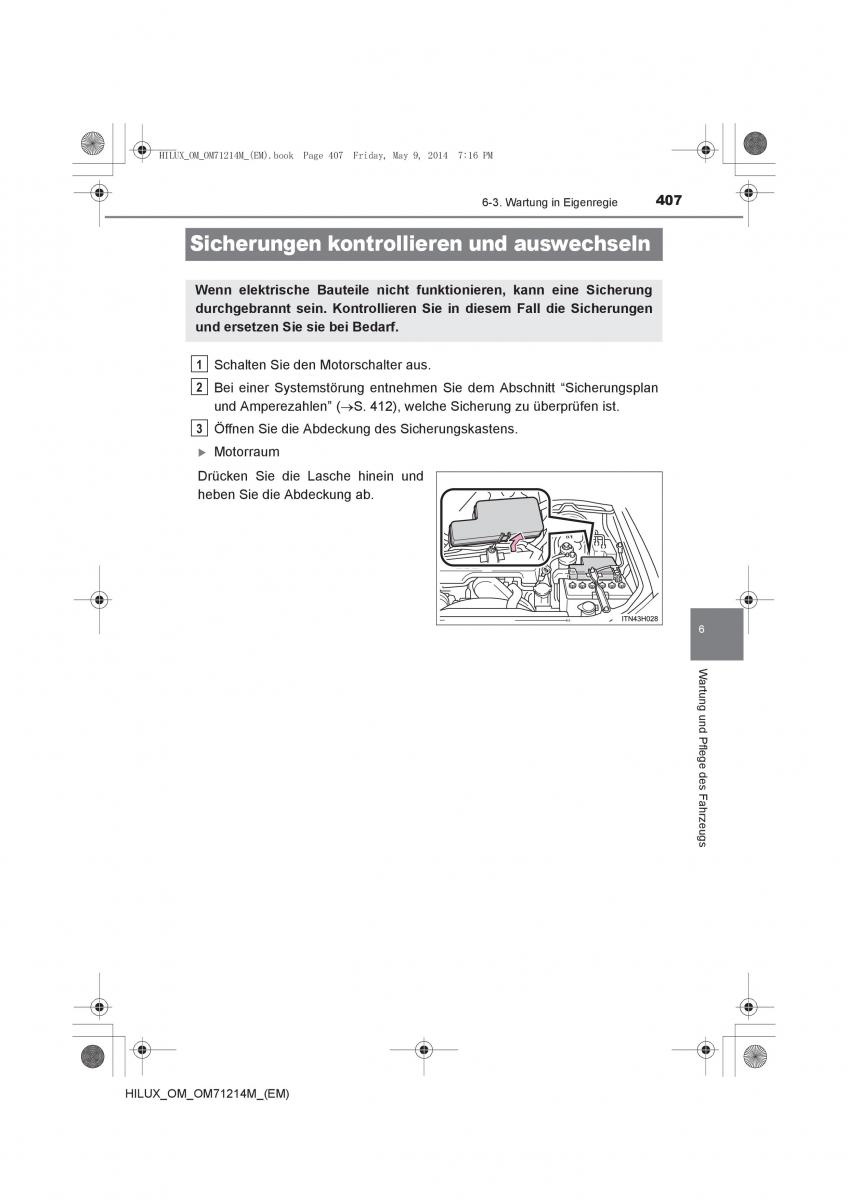 Toyota Hilux VII 7 Handbuch / page 407