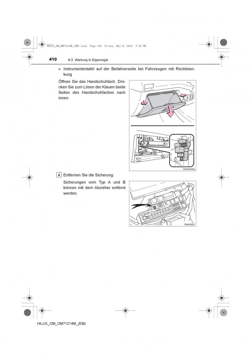 Toyota Hilux VII 7 Handbuch / page 410