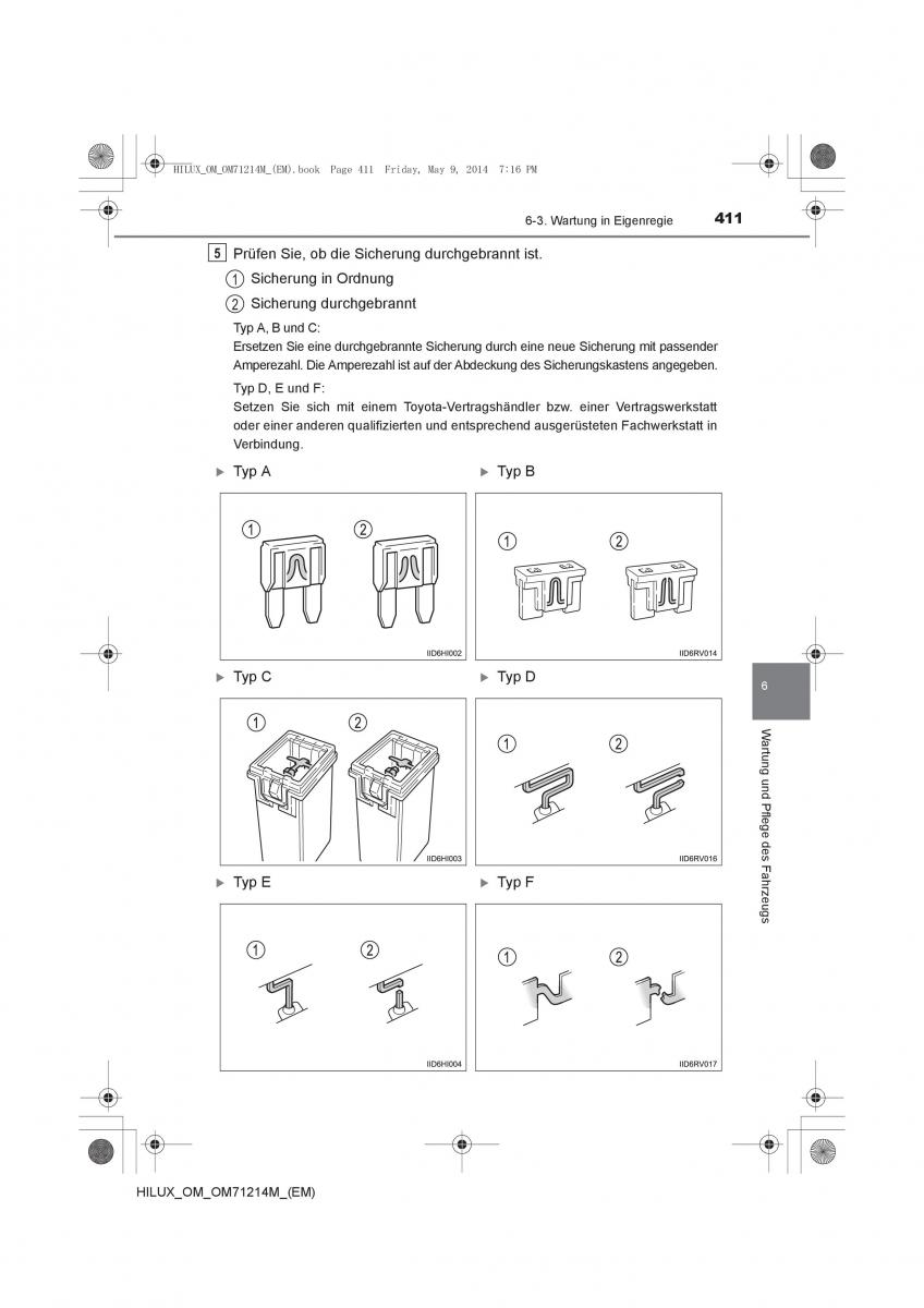 Toyota Hilux VII 7 Handbuch / page 411