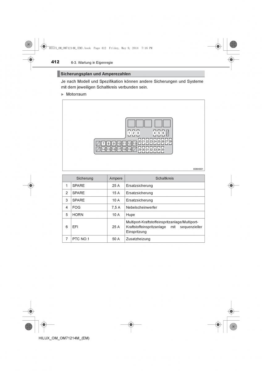 Toyota Hilux VII 7 Handbuch / page 412