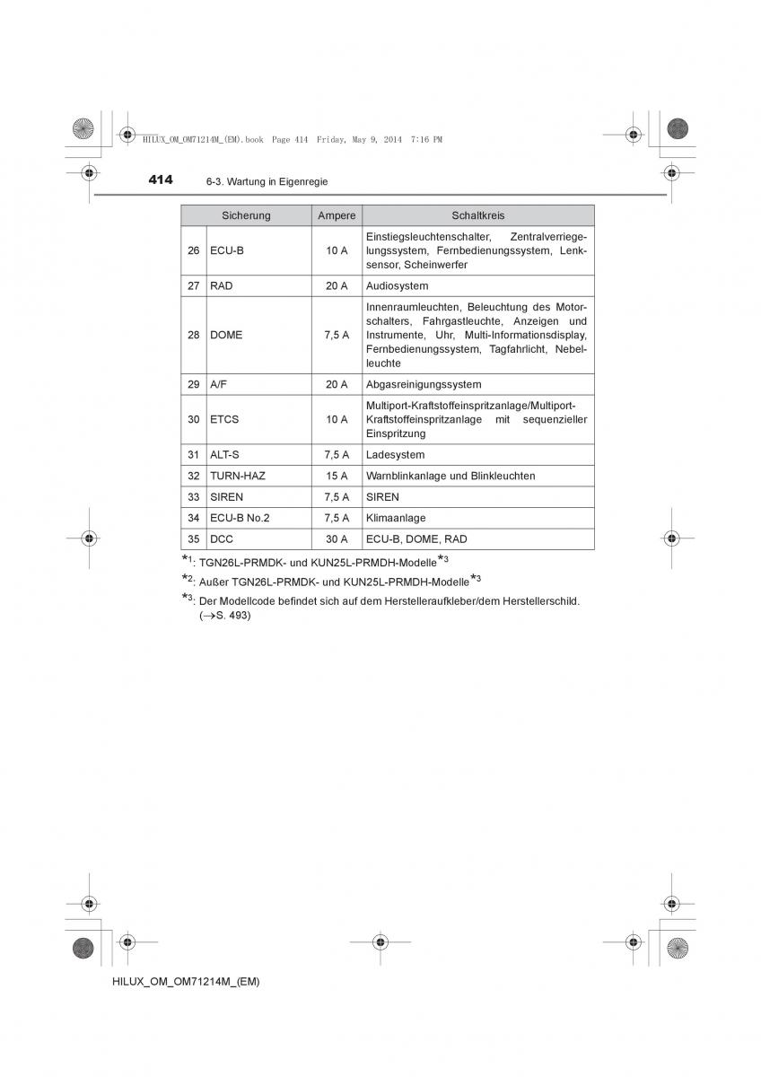 Toyota Hilux VII 7 Handbuch / page 414