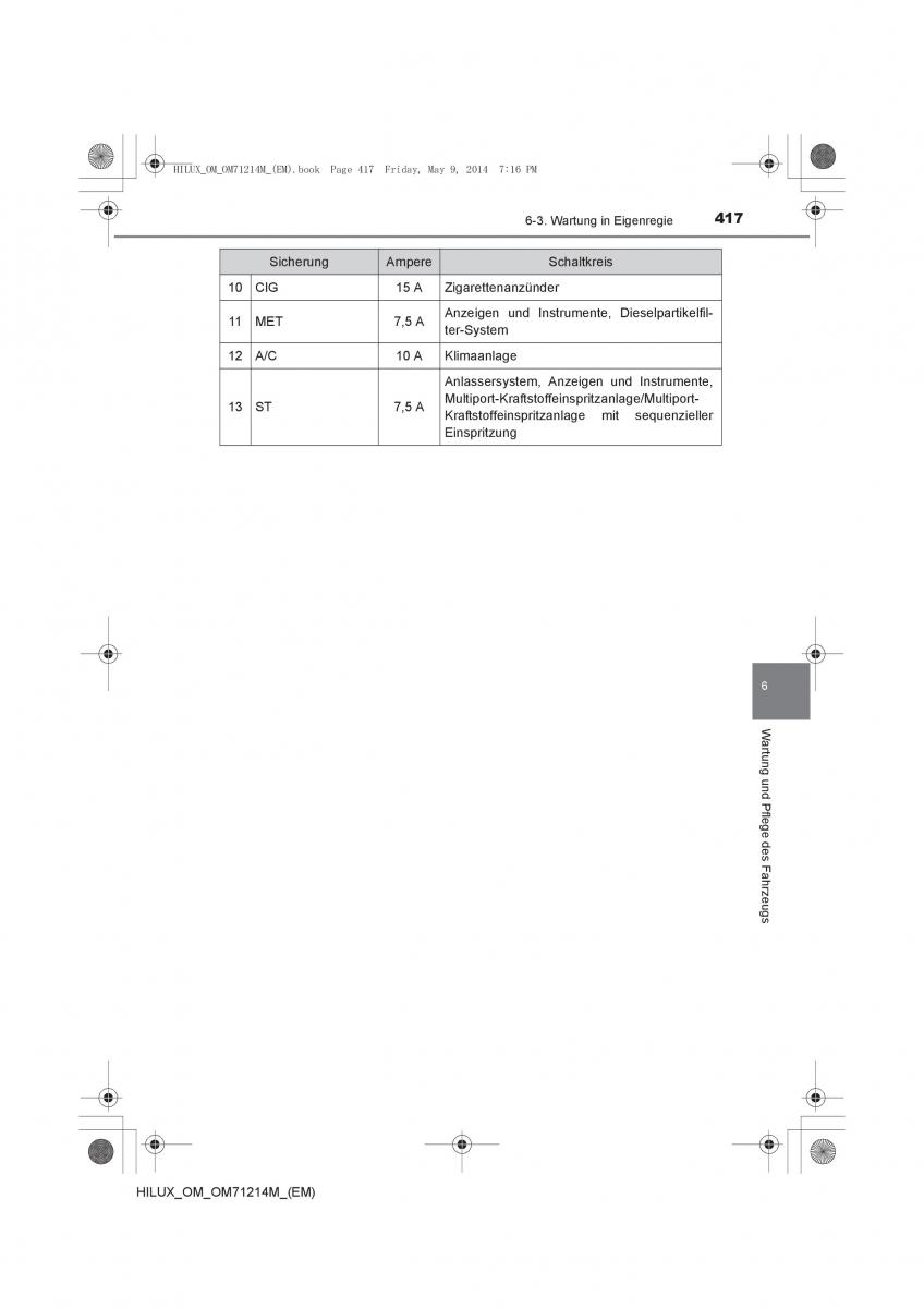 Toyota Hilux VII 7 Handbuch / page 417