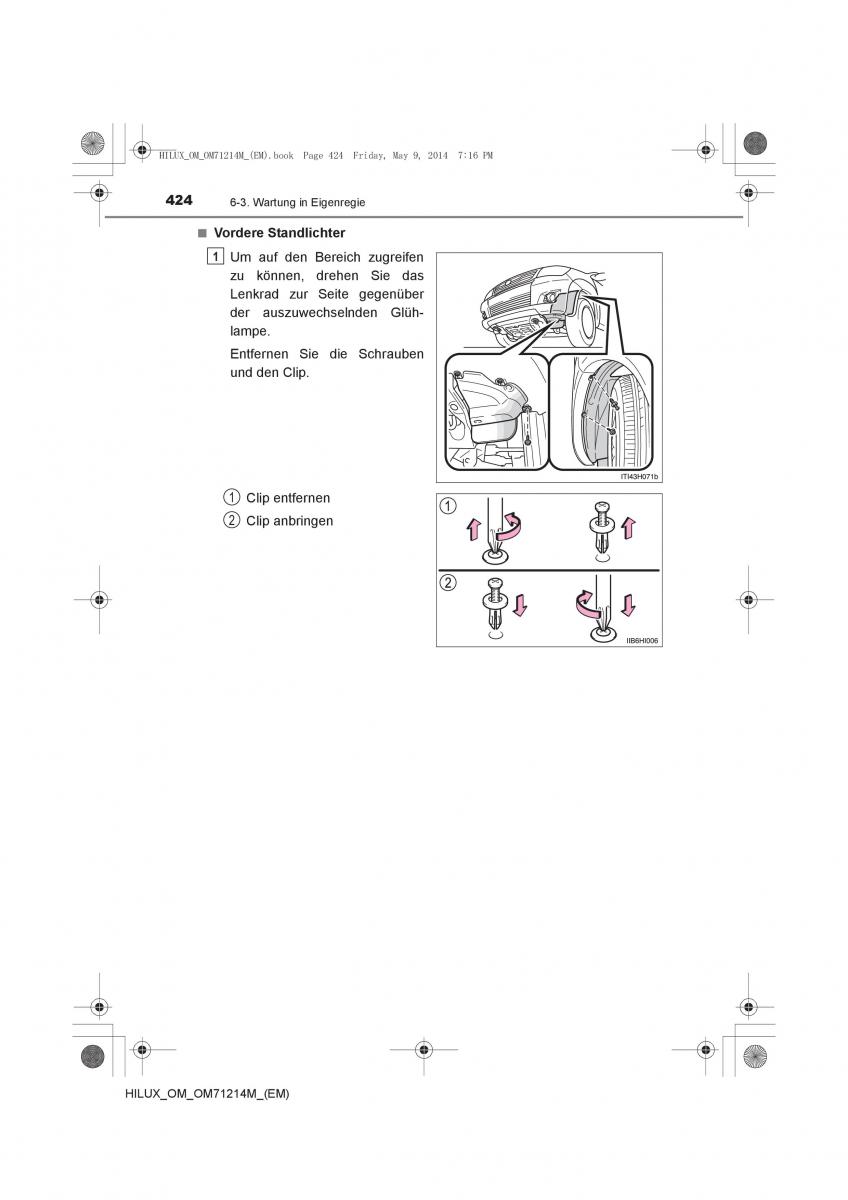 Toyota Hilux VII 7 Handbuch / page 424