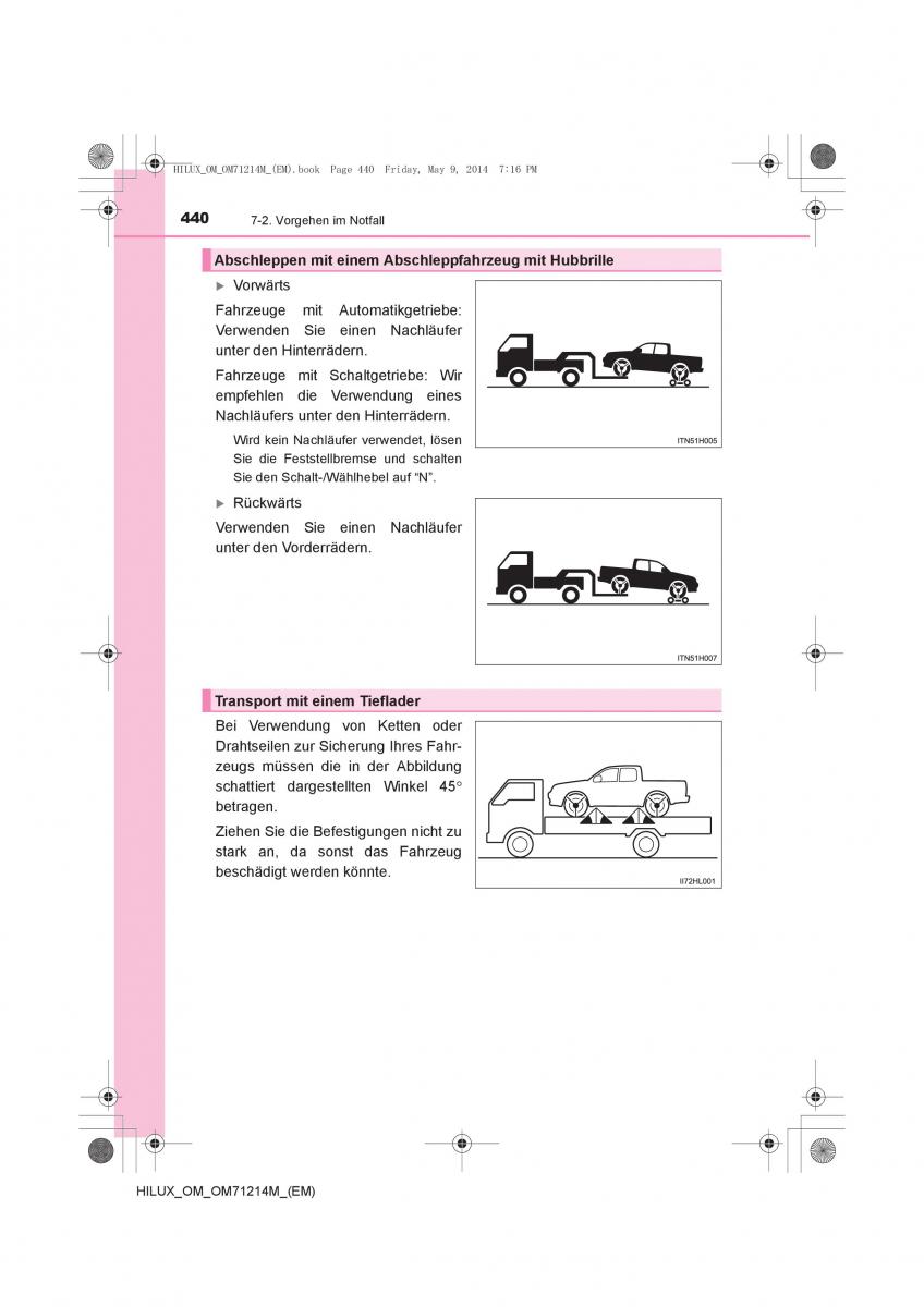 Toyota Hilux VII 7 Handbuch / page 440