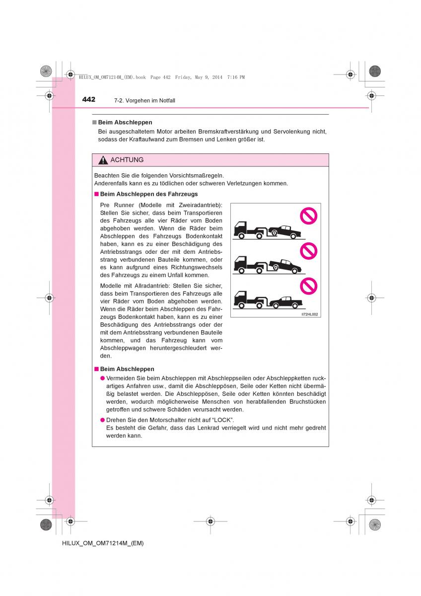 Toyota Hilux VII 7 Handbuch / page 442