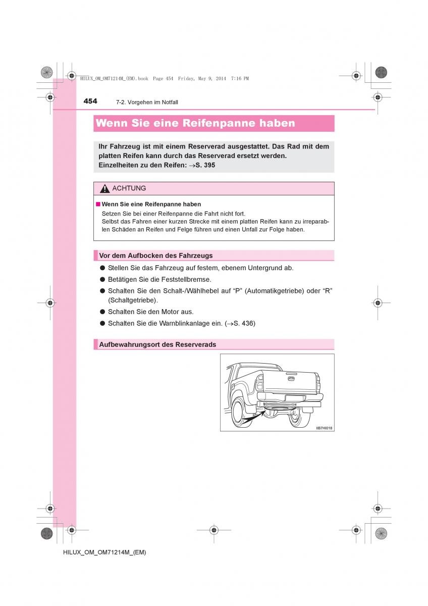 Toyota Hilux VII 7 Handbuch / page 454