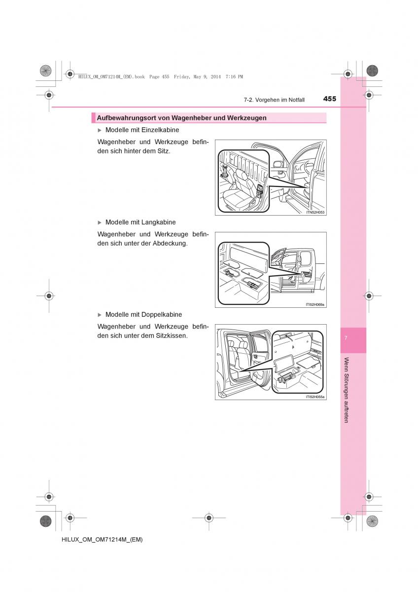 Toyota Hilux VII 7 Handbuch / page 455