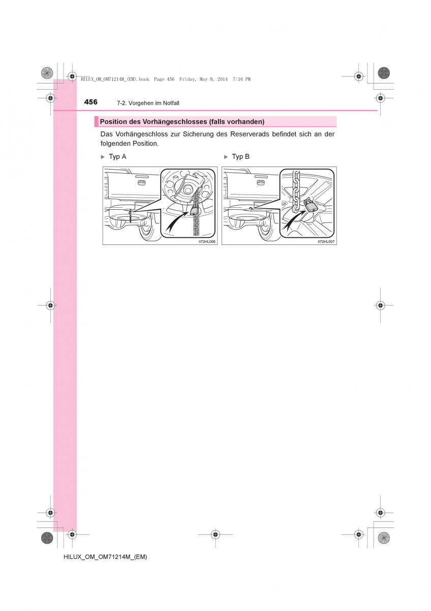 Toyota Hilux VII 7 Handbuch / page 456