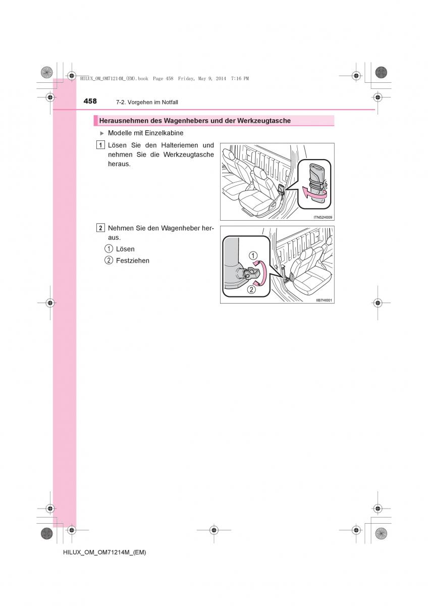 Toyota Hilux VII 7 Handbuch / page 458