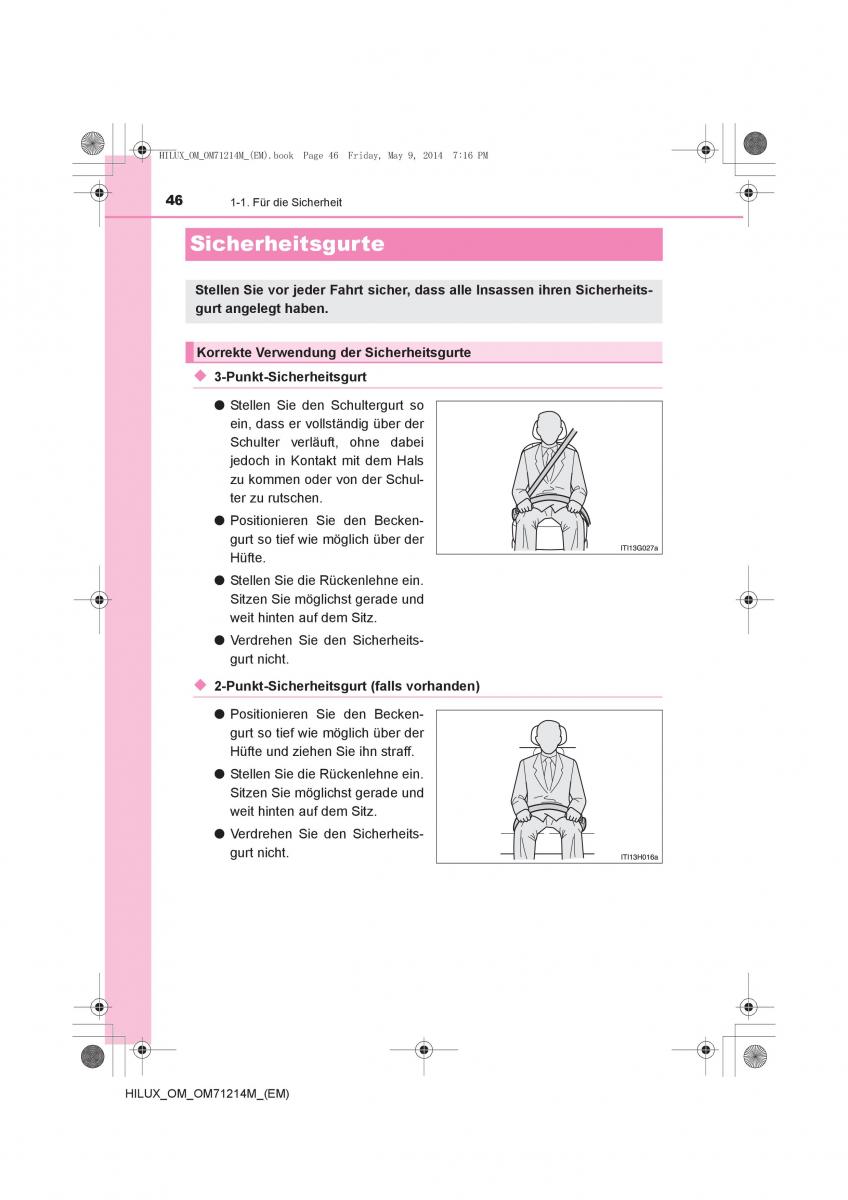 Toyota Hilux VII 7 Handbuch / page 46