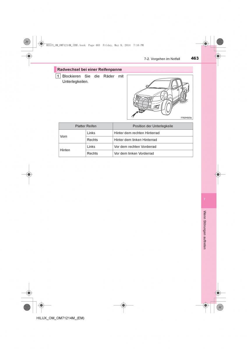 Toyota Hilux VII 7 Handbuch / page 463