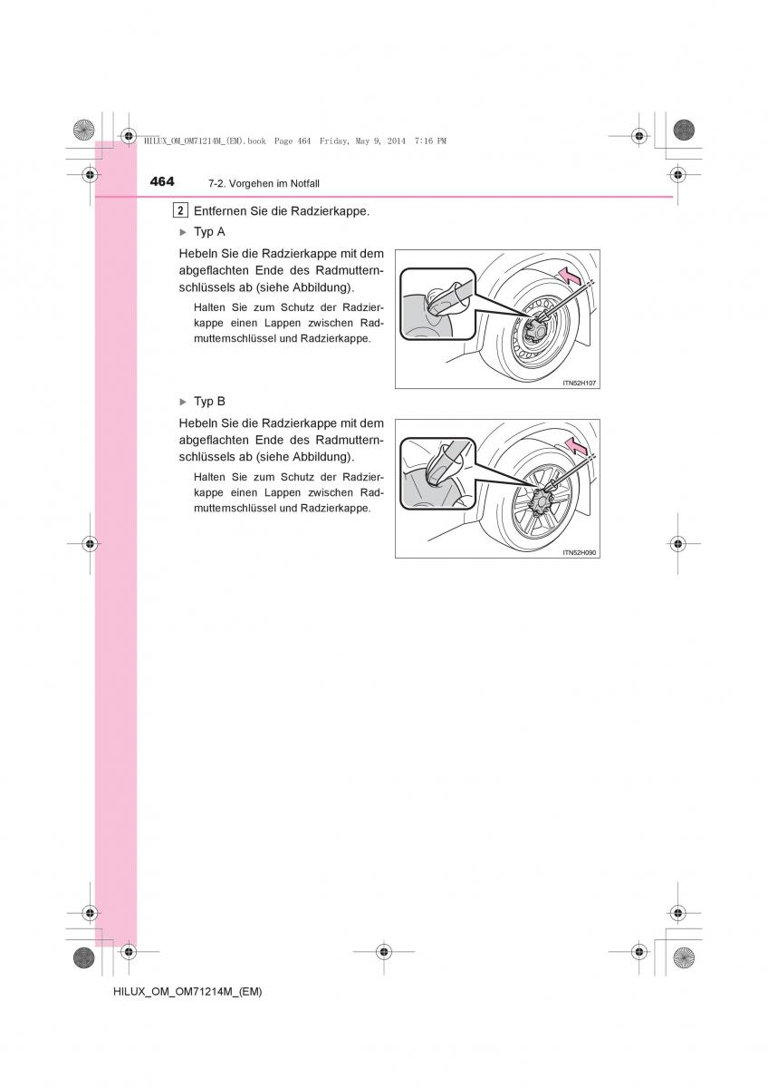 Toyota Hilux VII 7 Handbuch / page 464