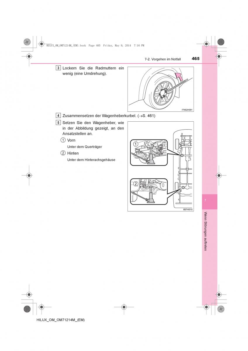 Toyota Hilux VII 7 Handbuch / page 465