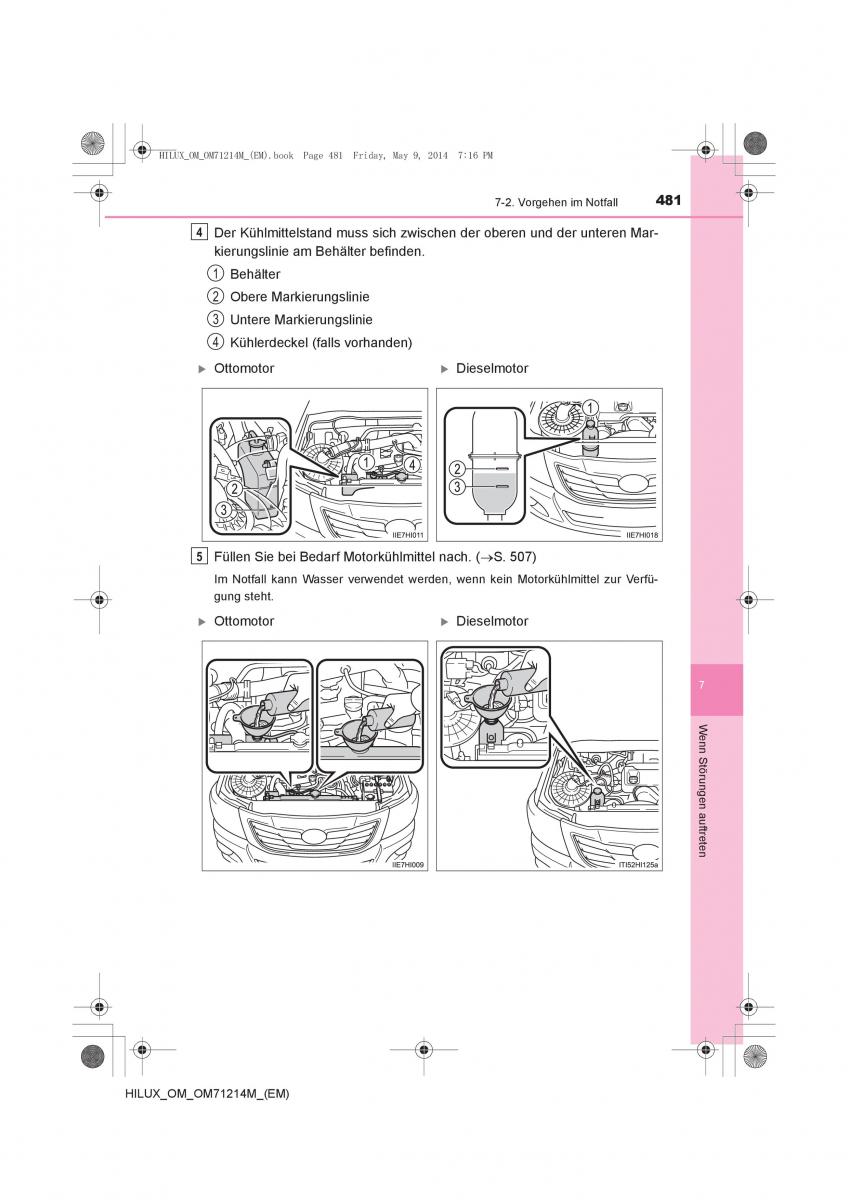 Toyota Hilux VII 7 Handbuch / page 481