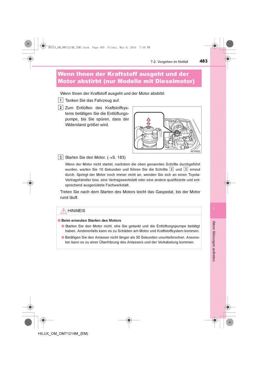 Toyota Hilux VII 7 Handbuch / page 483