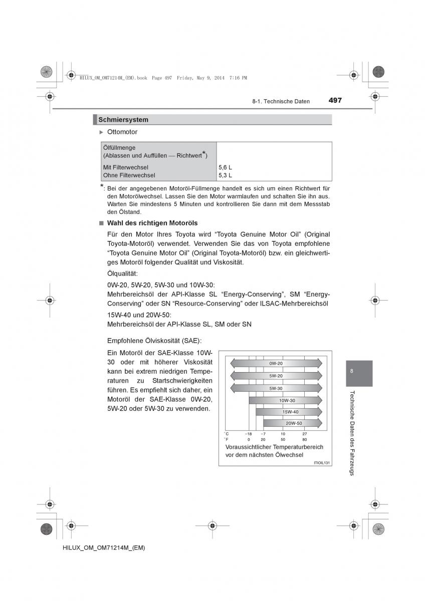 Toyota Hilux VII 7 Handbuch / page 497