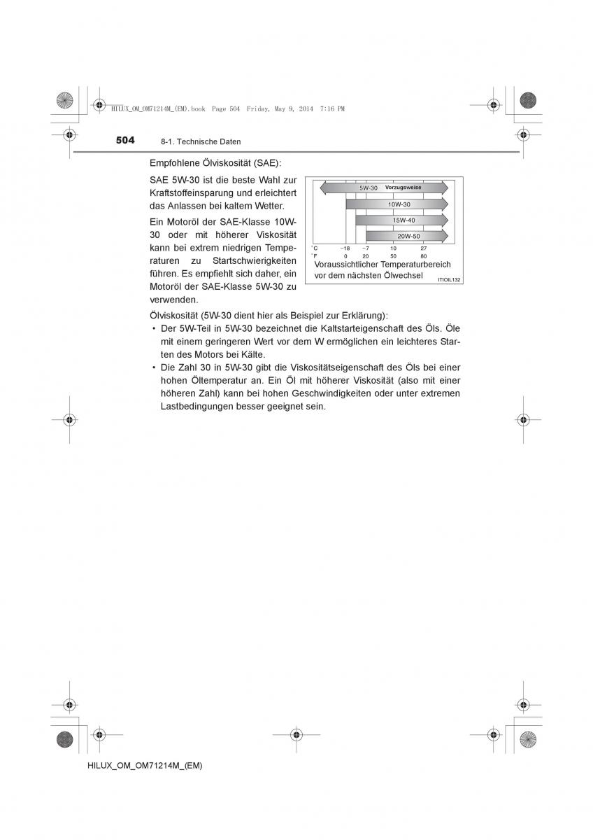 Toyota Hilux VII 7 Handbuch / page 504