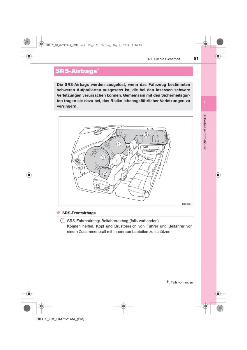 Toyota Hilux VII 7 Handbuch / page 51