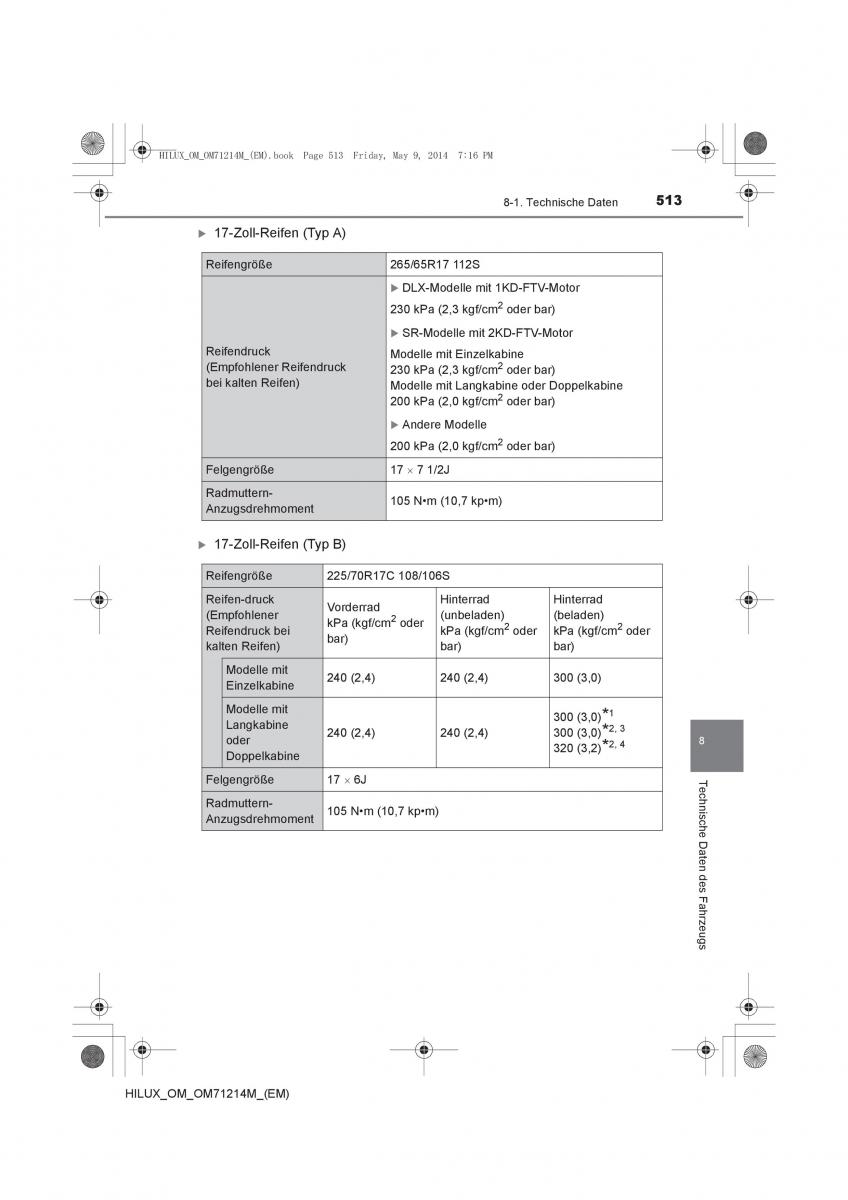 Toyota Hilux VII 7 Handbuch / page 513