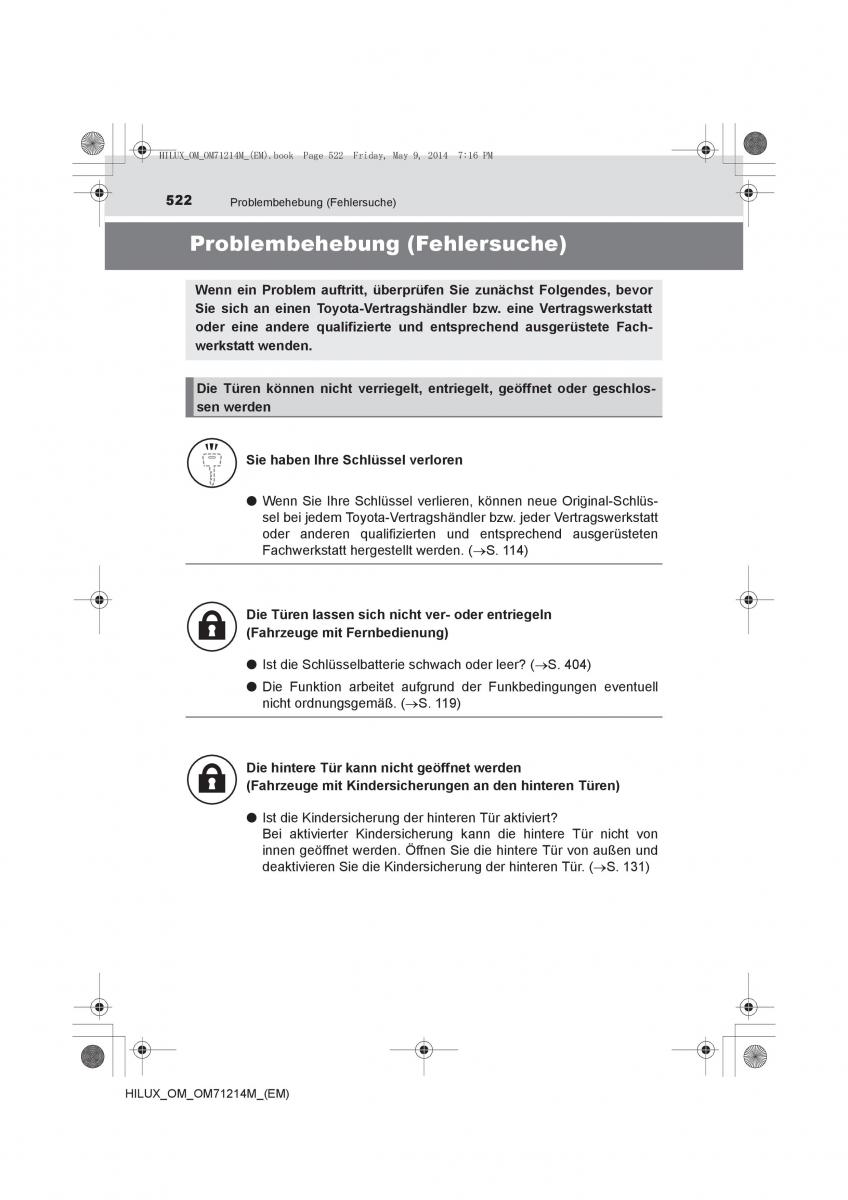 Toyota Hilux VII 7 Handbuch / page 522