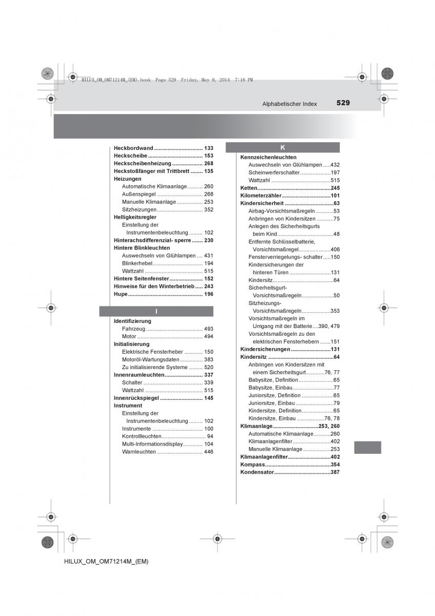 Toyota Hilux VII 7 Handbuch / page 529