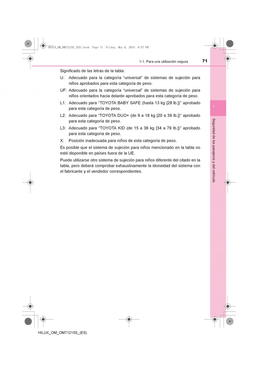 Toyota Hilux VII 7 manual del propietario / page 71