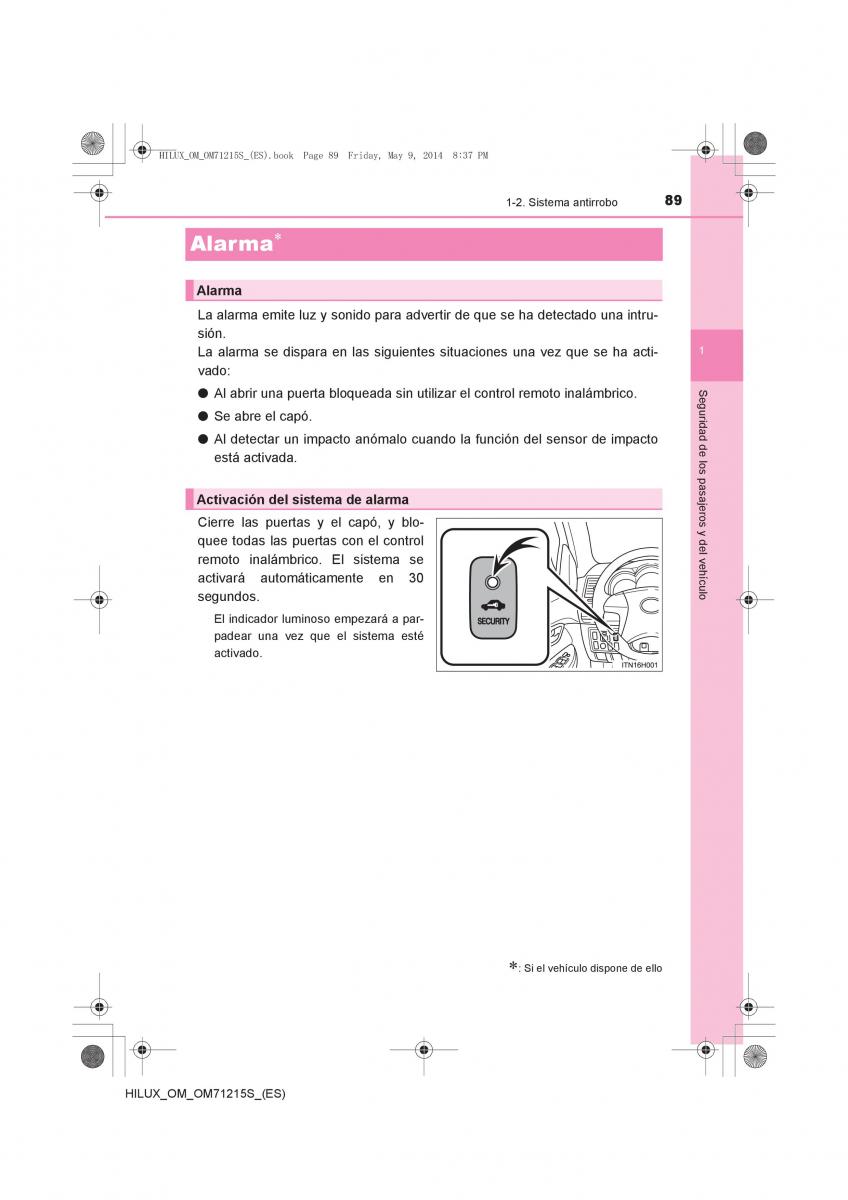 Toyota Hilux VII 7 manual del propietario / page 89