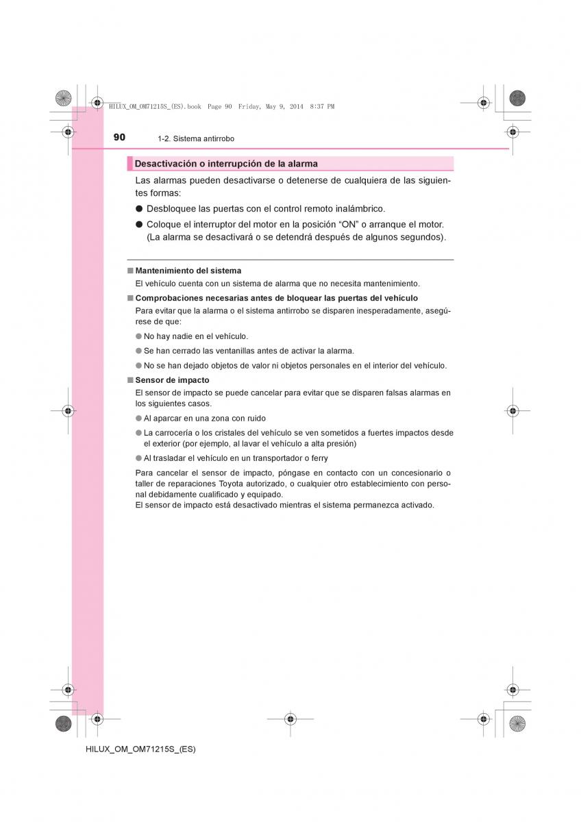 Toyota Hilux VII 7 manual del propietario / page 90