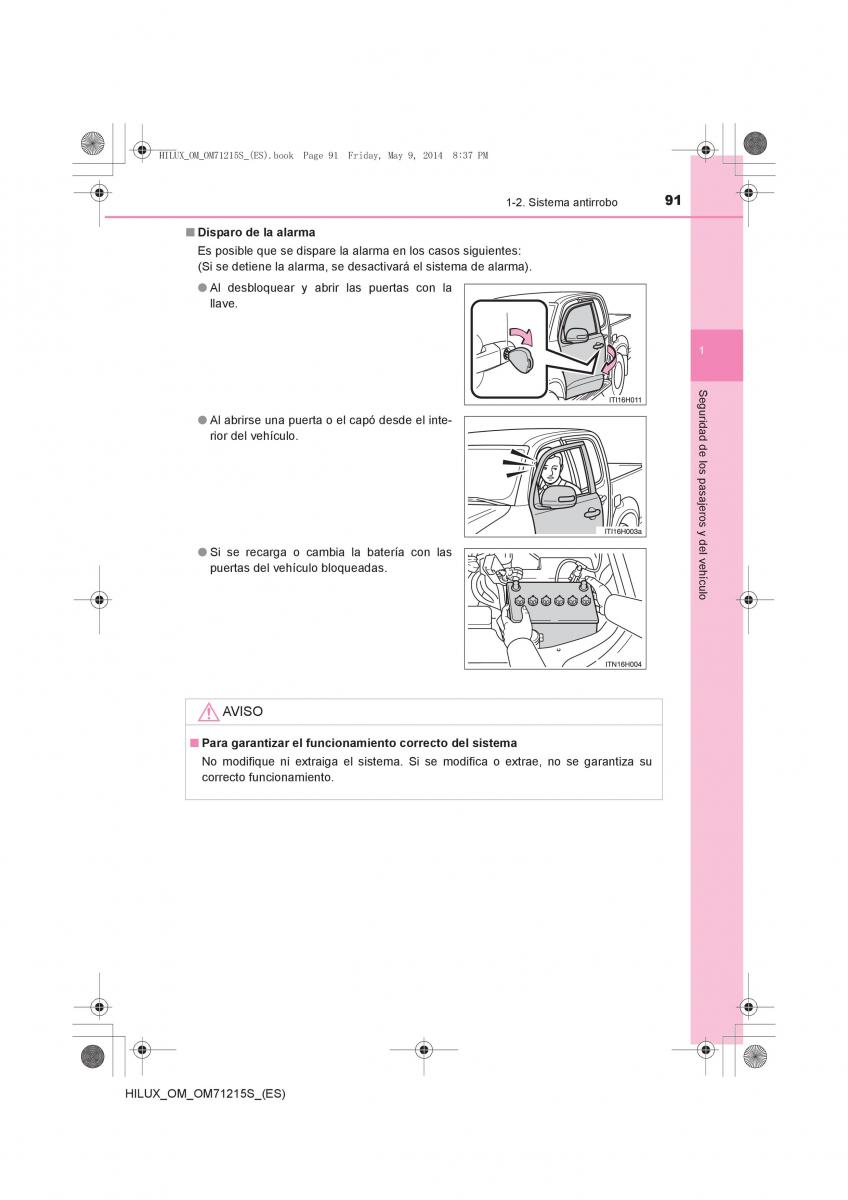 Toyota Hilux VII 7 manual del propietario / page 91