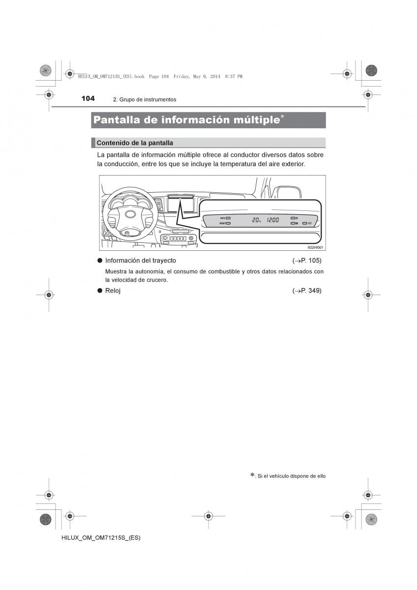 Toyota Hilux VII 7 manual del propietario / page 104