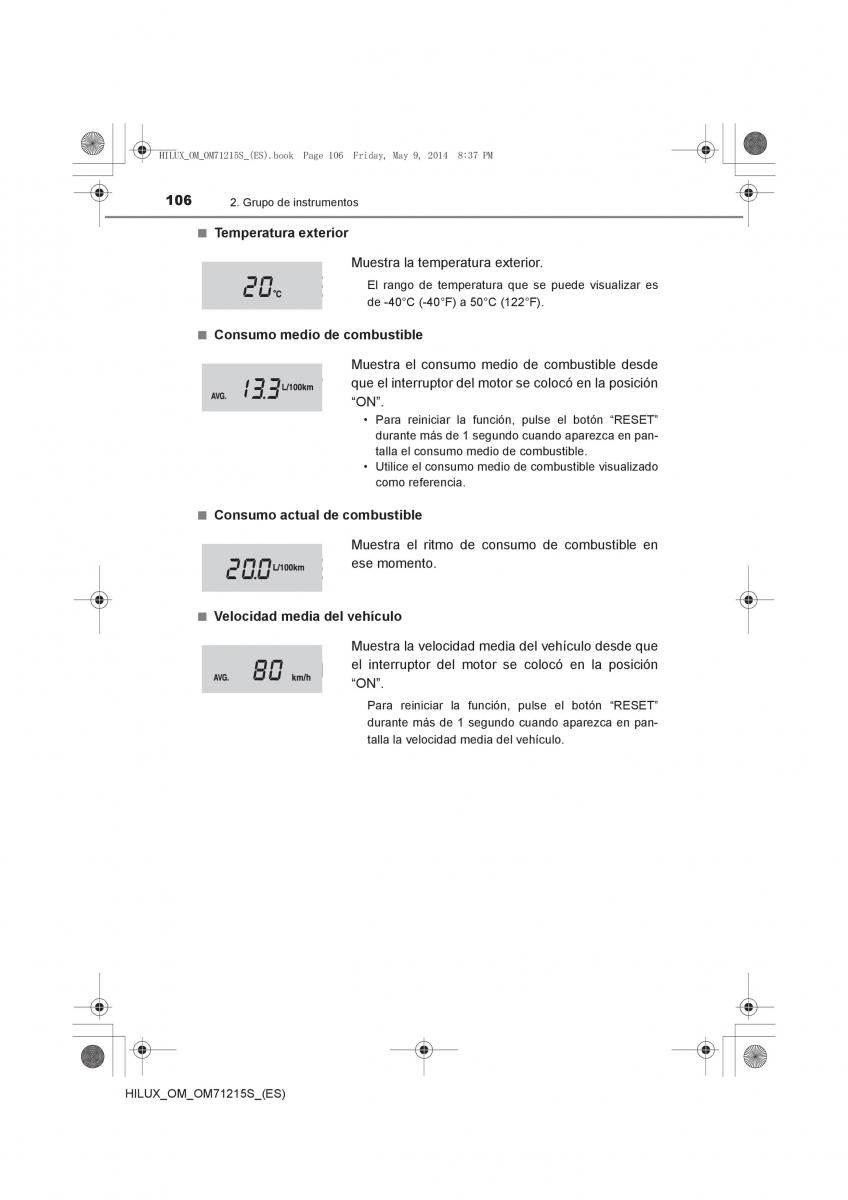 Toyota Hilux VII 7 manual del propietario / page 106