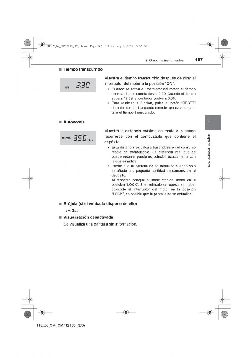 Toyota Hilux VII 7 manual del propietario / page 107