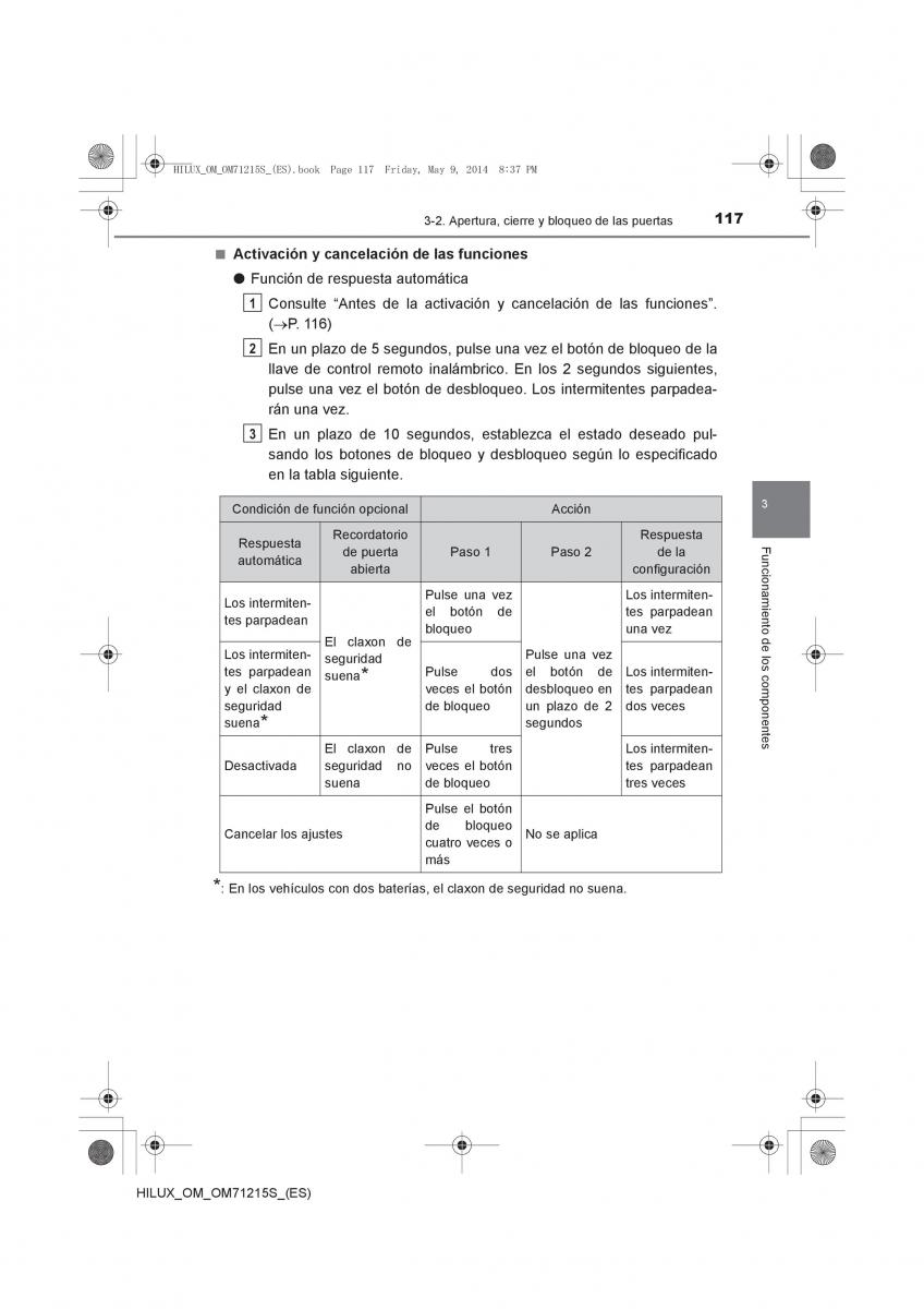 Toyota Hilux VII 7 manual del propietario / page 117