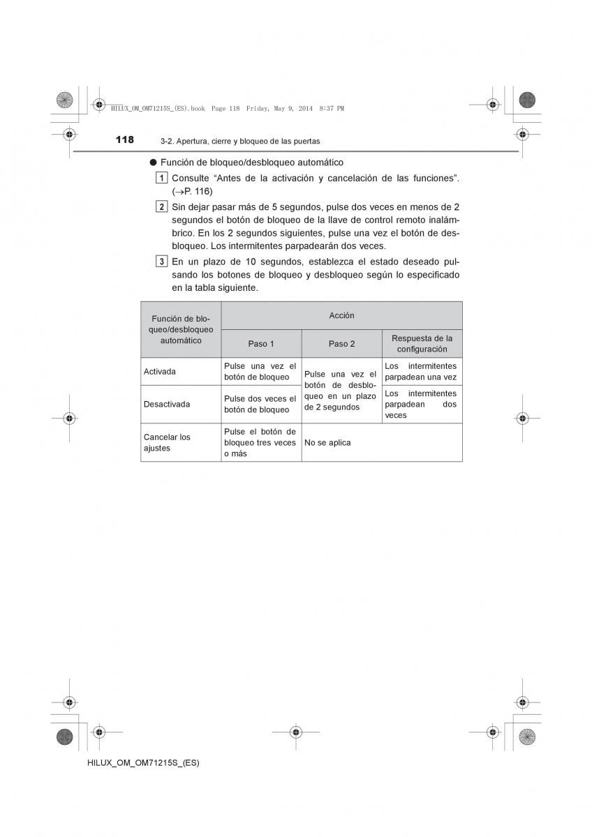 Toyota Hilux VII 7 manual del propietario / page 118