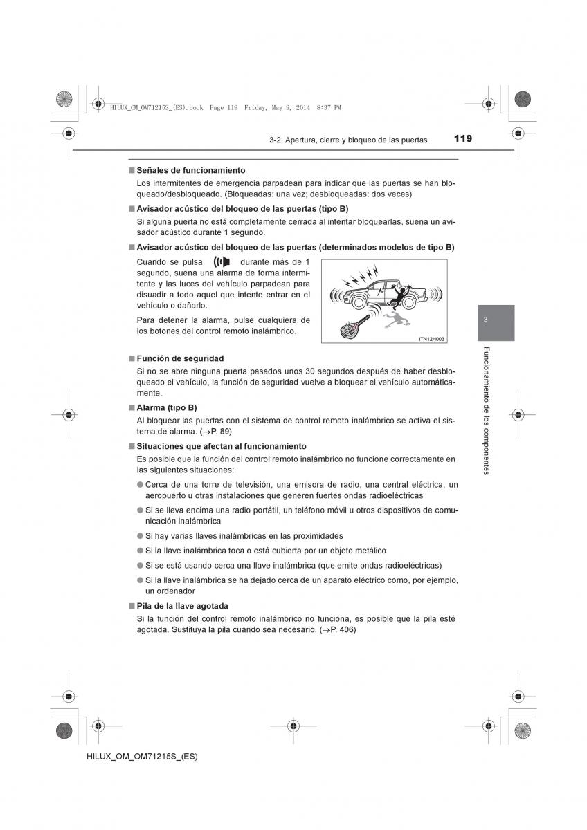 Toyota Hilux VII 7 manual del propietario / page 119