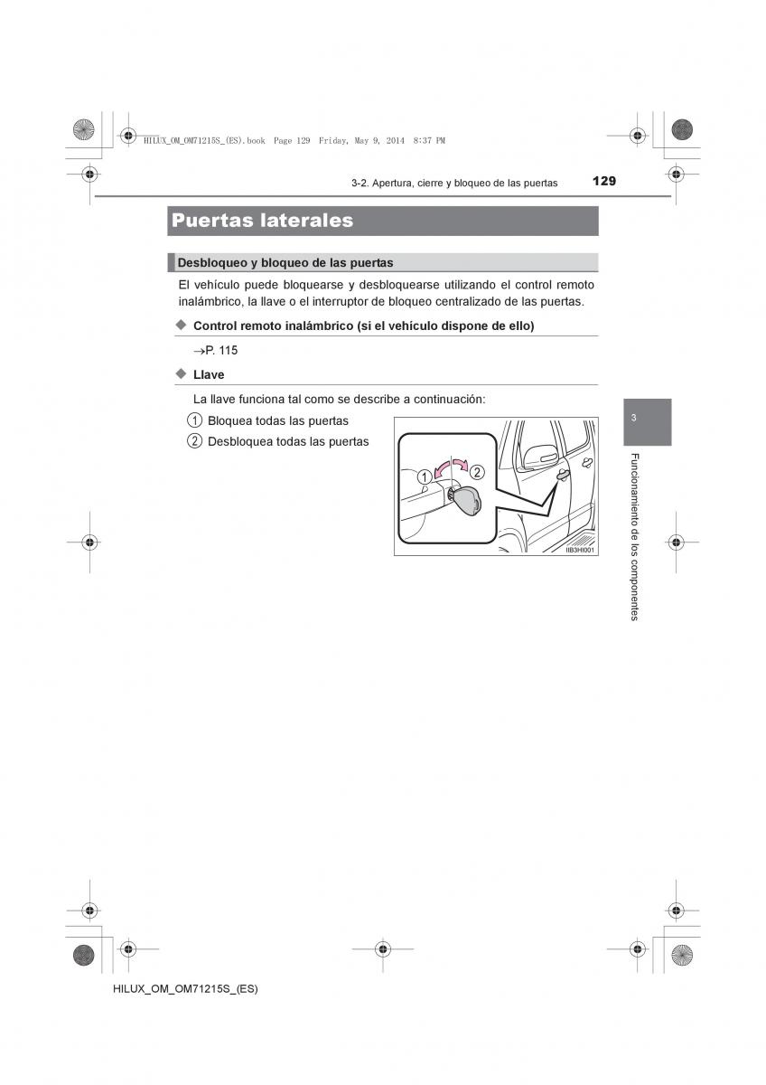 Toyota Hilux VII 7 manual del propietario / page 129