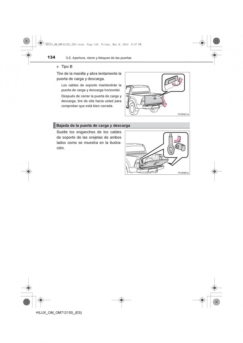 Toyota Hilux VII 7 manual del propietario / page 134