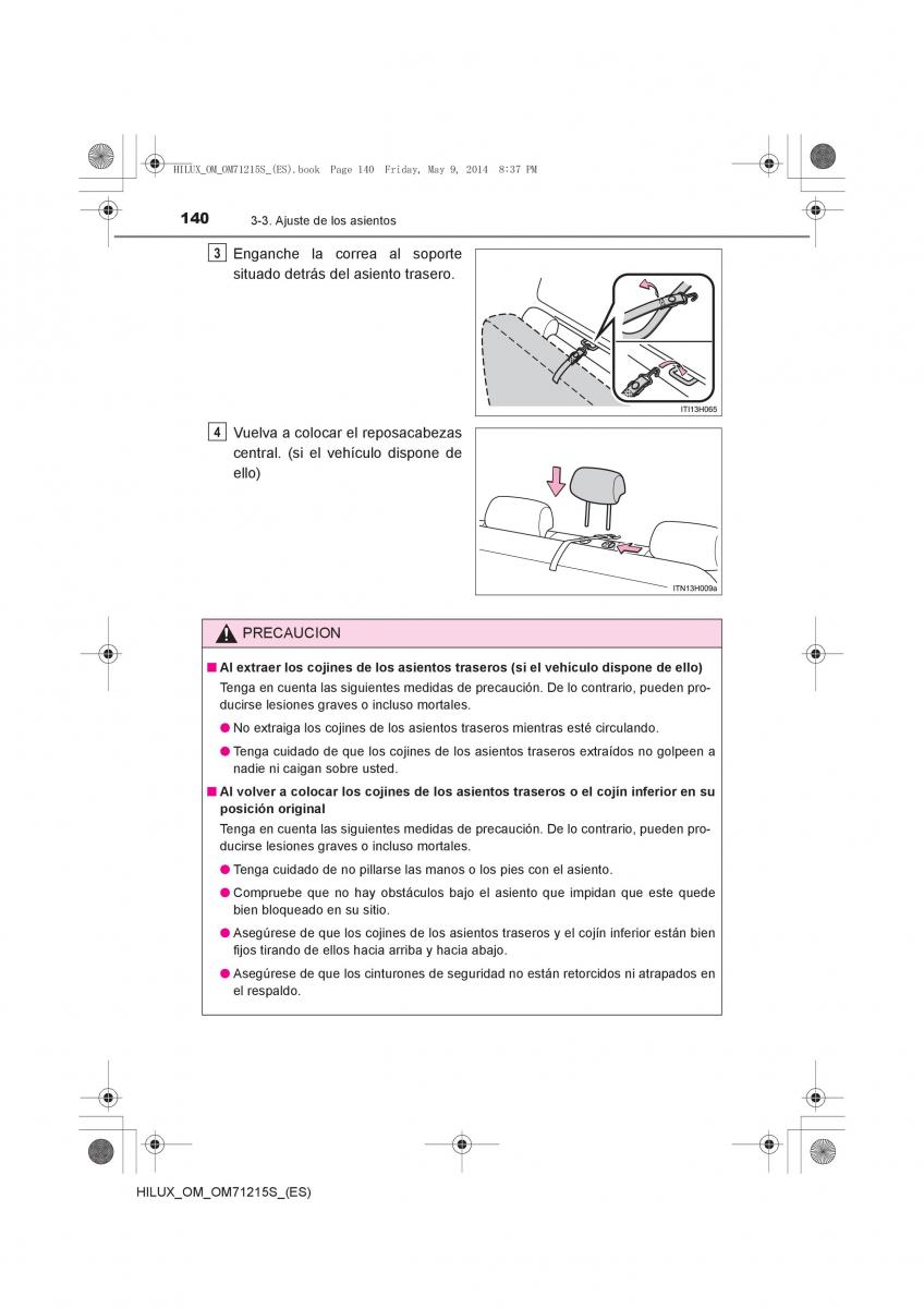 Toyota Hilux VII 7 manual del propietario / page 140