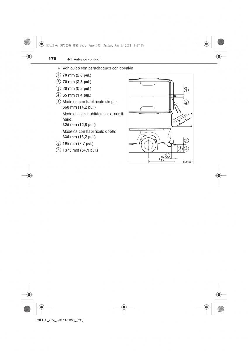 Toyota Hilux VII 7 manual del propietario / page 176