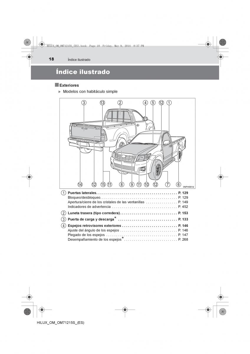 Toyota Hilux VII 7 manual del propietario / page 18