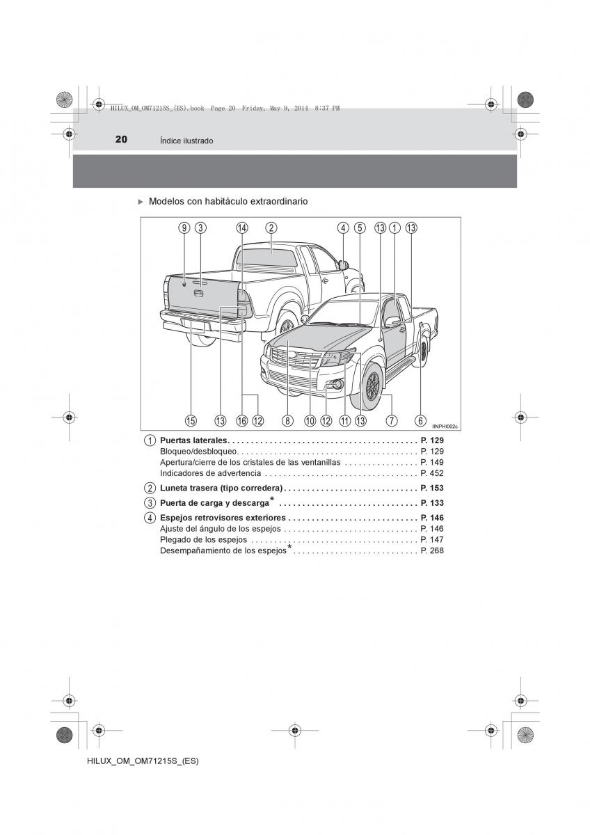 Toyota Hilux VII 7 manual del propietario / page 20